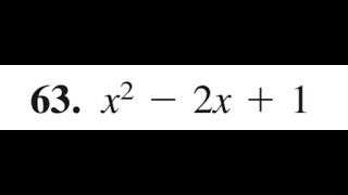 factor x^2 - 2x + 1
