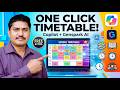 One Click Time Table - Create School Timetable with just a Click using AI