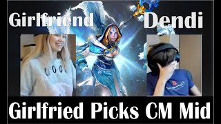 Dendi's Girlfriend Picks Crystal Maiden MID - Dota 2 - CM Mid