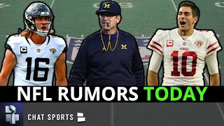 NFL Rumors: Trevor Lawrence Trade? Jim Harbaugh To NFL? Aaron Rodgers Future? Jimmy Garoppolo Trade?
