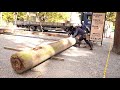 【職人技】古くなった鳥居の解体【穂高神社】torii gate repairing