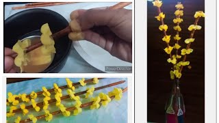 How to make Candle flower | How to make flower decoration with Candle Wax | Candle Wax flower DIY