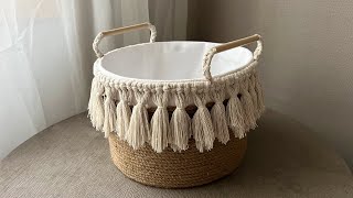 YOU CAN'T BUY SUCH A BASKET IN THE STORE!😍 INTERESTING IDEA FROM JUTE AND MACRAMÉ! DIY!