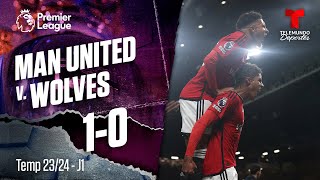 Manchester United v. Wolves  1-0 / J1 / Temp 23-24 | Premier League | Telemundo Deportes