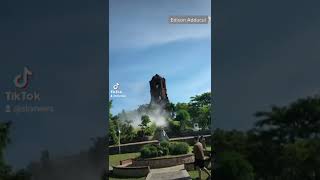 Tower crumbles during Philippines earthquake