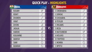 India vs Zimbabwe Highlights match in Wcc3 ।। India vs Zimbabwe Quick Play Highlights match ।।