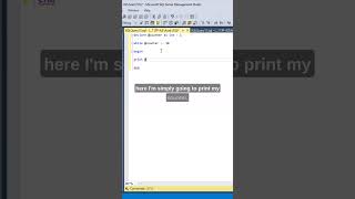 #SQL Using While Loops?? #datascience #coding #mssql #sqlserver #sqltips