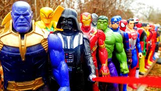 SUPERHEROES Avengers vs Thanos + Spider-Man, Hulk, DC Justice League, Star Wars, TMNT, Power Rangers