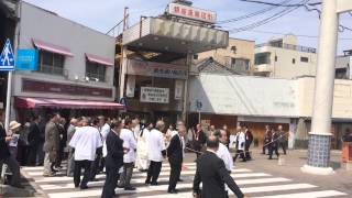 瀬戸市　深川神社一の鳥居再建事業　竣工奉告祭　除幕式１