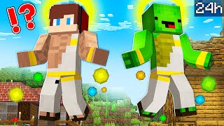 How JJ and Mikey Became a GODS for 24 HOURS in Minecraft ? - (Maizen)