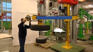 INDEVA Linear Manipulator handling tires