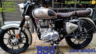 BS6 Royal Enfield classic 350 gunmetal grey 2020 full review || Exhaust sound || mileage||