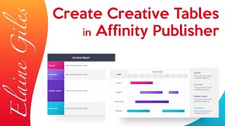 Create Creative Tables in Affinity Publisher