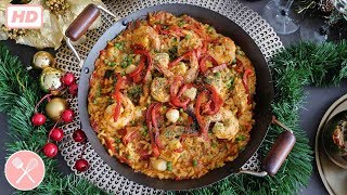 Festive Orzo Paella (perfect for Christmas!)