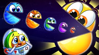 Hungry Planets 🪐 Solar System 🪐 Planets Size 🪐 Toddler video by Pit and Penny 🥑