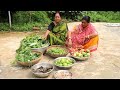 Koi fish with Ivy gourd, ridge gourd curry and Prawn with Malabar spinach recipe