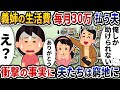 義姉が大変だからと言って生活費を毎月月30万払う夫→衝撃の事実に夫たちは窮地に【2ch修羅場スレ】【2ch スカッと】