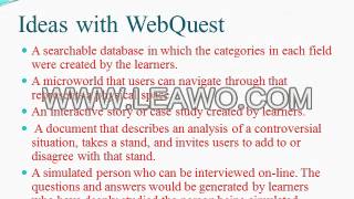 Webquest & Problem based learning PowerPoint 1