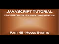 JavaScript mouse events