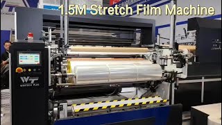 High capacity 5 layers 1500mm stretch film machine, ABC or ACBCA 6 tons 3 layer stretch film machine