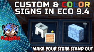 Eco Game How To Make Custom and Colored Signs in Eco Game with Eco Gameplay