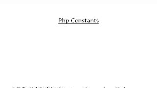 php tutorial for beginners 8 constants in php
