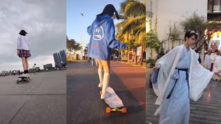 TIK TOK Skateboard/长板滑板/Long Board / Divertido/Papan luncur papan selaju