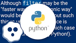 List comprehension vs. lambda + filter