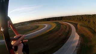 Paramotor flight to a Test Track.