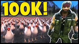 Ultimate Epic Battle Simulator - 100,000 Chickens vs 1 Chuck Norris! 1 Penguin vs Thousands - UEBS