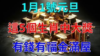 土地公顯靈了！1月1號元旦，這5個生肖躲不過彩票中大獎，正財橫財一發再發，有錢有福金滿屋！錯過再等10年！！