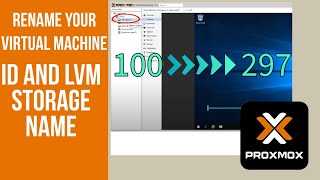 Rename your virtual machine ID and LVM storage name in Proxmox