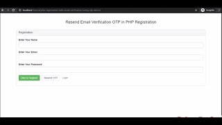 Resend OTP Through Email Method Using PHP.