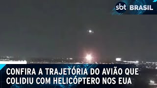 SBT recria a trajetória de aeronaves que colidiram em acidente aéreo nos EUA | SBT Brasil (30/01/25)