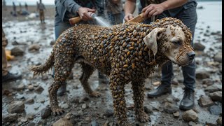 Miracle Recovery: Dog Covered in Barnacles \u0026 Bees Rescued \u0026 Transformed!