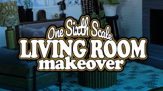Barbie Doll One Sixth Scale Living Room Diorama MAKEOVER