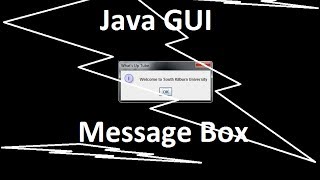 Java GUI Tutorial of Message Box