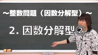 整数問題(因数分解型)２：因数分解型②《一橋大2013年》