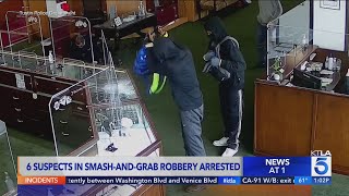 6 arrested in months following smash-and-grab robbery at Tustin jewelry store