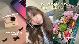 simple life 🌱 snoopy museum, vlogging with insta360 GO 3S, buldak ramen and hwachae