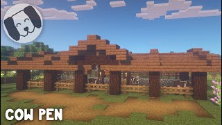 Minecraft: How To Build a Cow Pen! Tutorial!