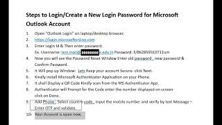 Outlook First-Time Login & MFA Setup Guide