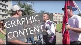 GRAPHIC CONTENT: Confederate monument protesters  in New Orleans clash at Lee Circle