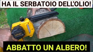 APROTII mini battery chainsaw with LUBRICATED chain!