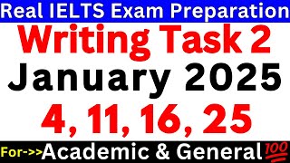 4, 11, 16 \u0026 25 January 2025 🔴 IELTS Writing Task 2 🔴 The Ultimate Guide 🔴 IDP \u0026 BC