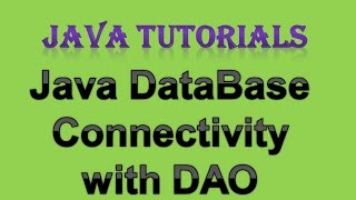 16.6 Java Database Connectivity with DAO Example