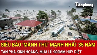 Siêu bão ‘mãnh thú’ mạnh nhất 35 năm, cảnh báo tàn phá kinh hoàng, mưa lũ 900mm hủy diệt
