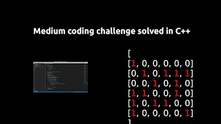 "Medium Google Coding Interview With Ben Awad" solved in C++