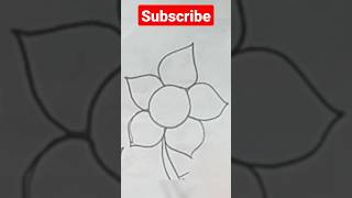 Easy Flower Drawing 🌻 | Cute Flower Drawing Draw Flowers with circle #drawing #ytshorts #art #shorts