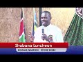 hon.sylvanus osoro speech today at bomas of kenya nairobi during shabana fc luncheon